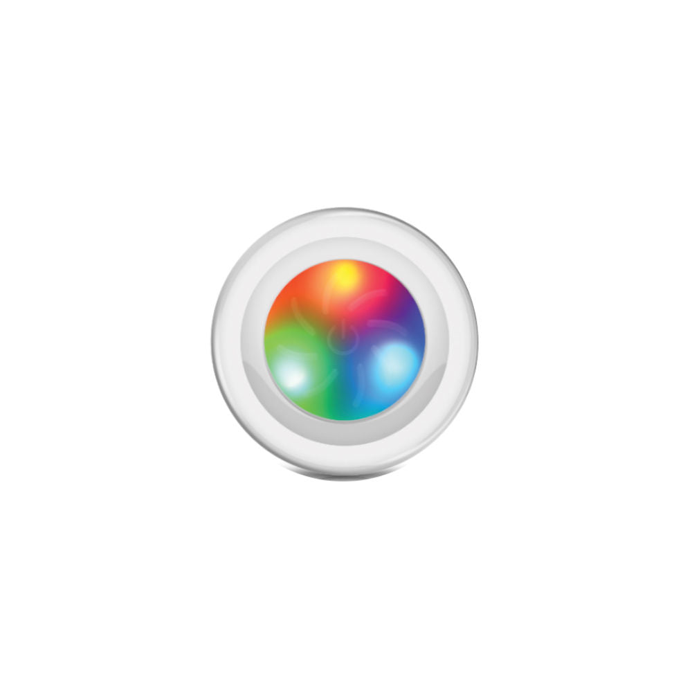 Light Up Silver Metal Anal Plug Medium with Multi-Color Glow Butt Plugs