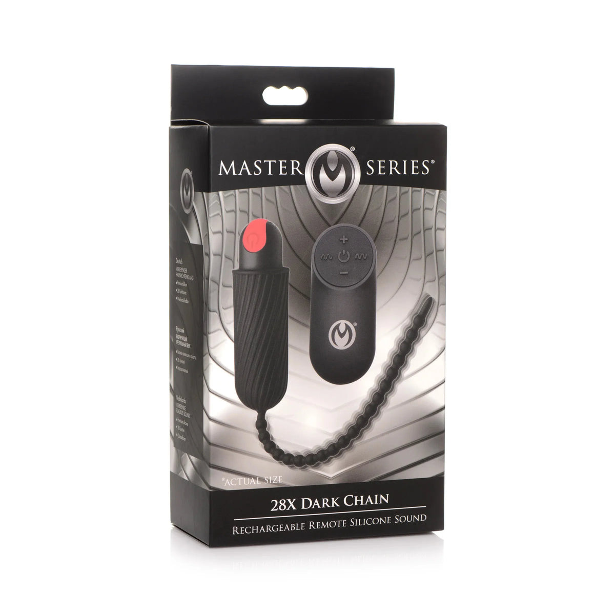Dark Chain Rechargeable Silicone Sound – Remote-Controlled Urethral Sounding Beads Black > Sex Toys For Men > Sounding Rods