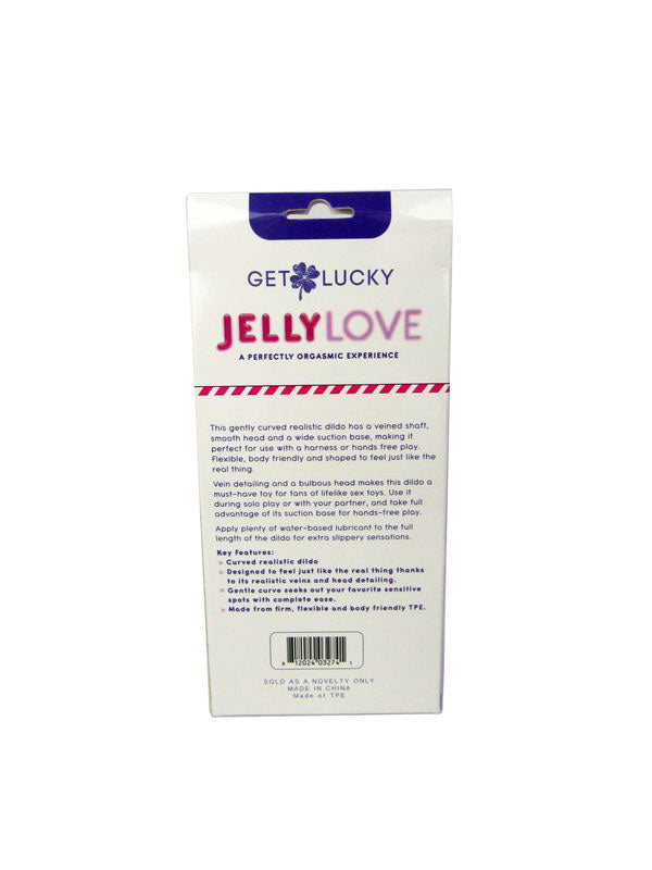 Get Lucky 7 Inch Purple Jelly Dildo with Suction Base > Dildos > Realistic Dildos