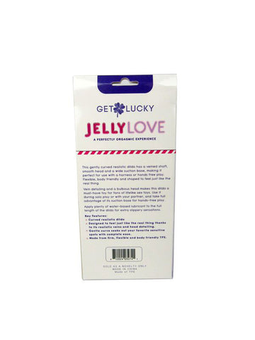 Get Lucky 7 Inch Purple Jelly Dildo with Suction Base > Dildos > Realistic Dildos