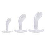 Crystal Jellies Curved Anal Trainer Set Phthalate-Free Silicone 3 Sizes Anal Plug Set > Anal Range > Butt Plug Kits