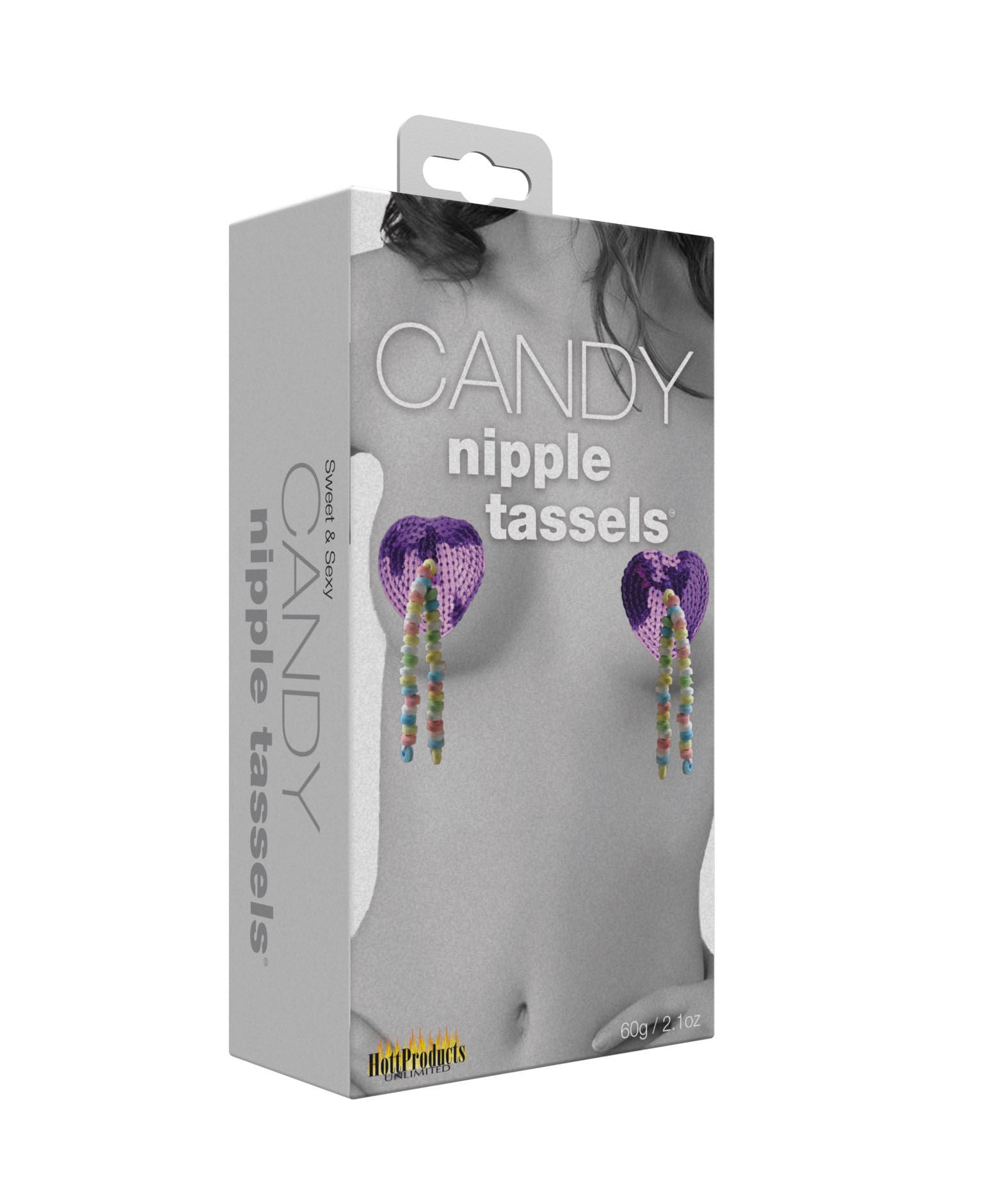 Candy Tassle Nipple Pasties Heart Shaped Erotic Edible Accessory Multi Novelties