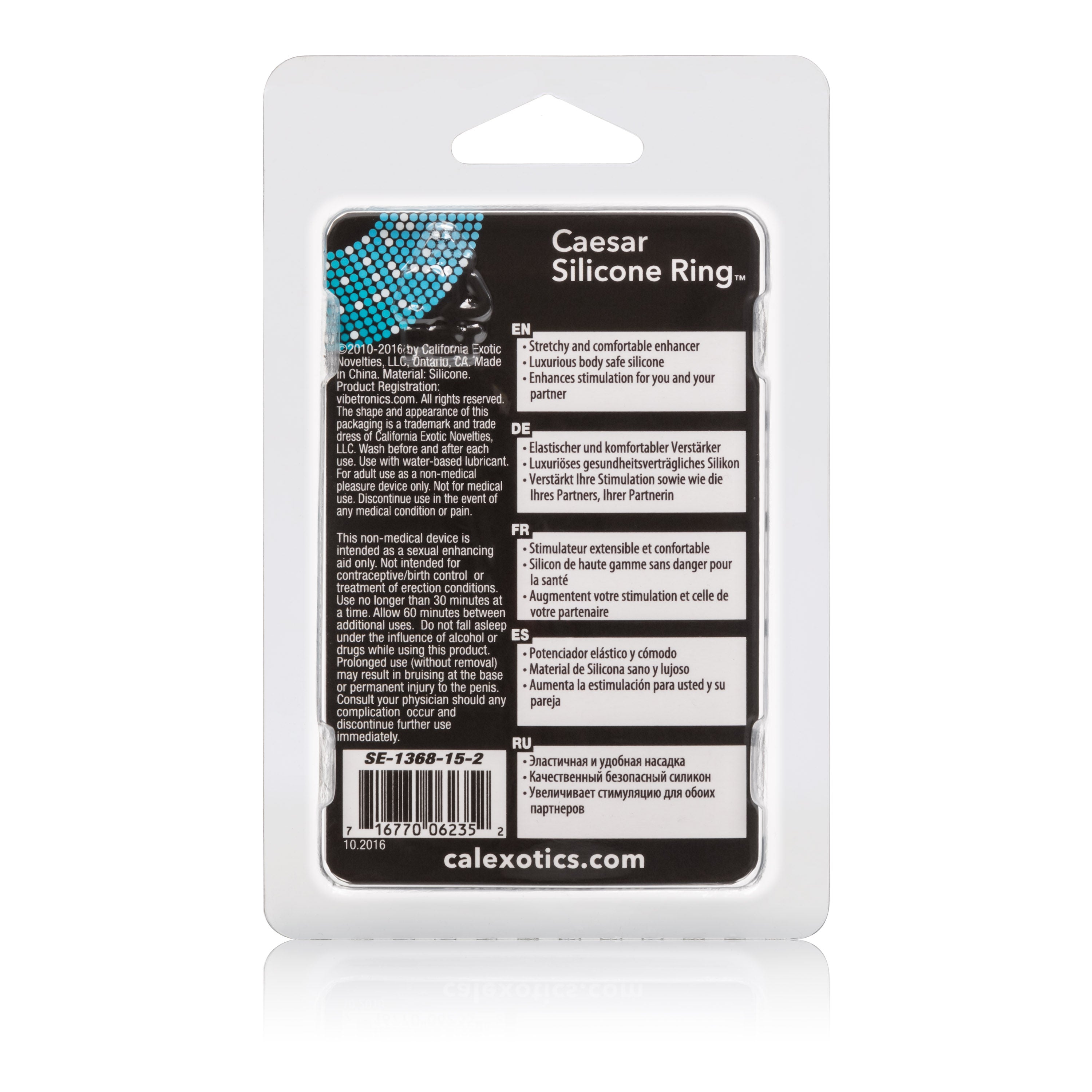 Caesar Black Silicone Cock Ring for Stamina and Comfort Black COCK RINGS