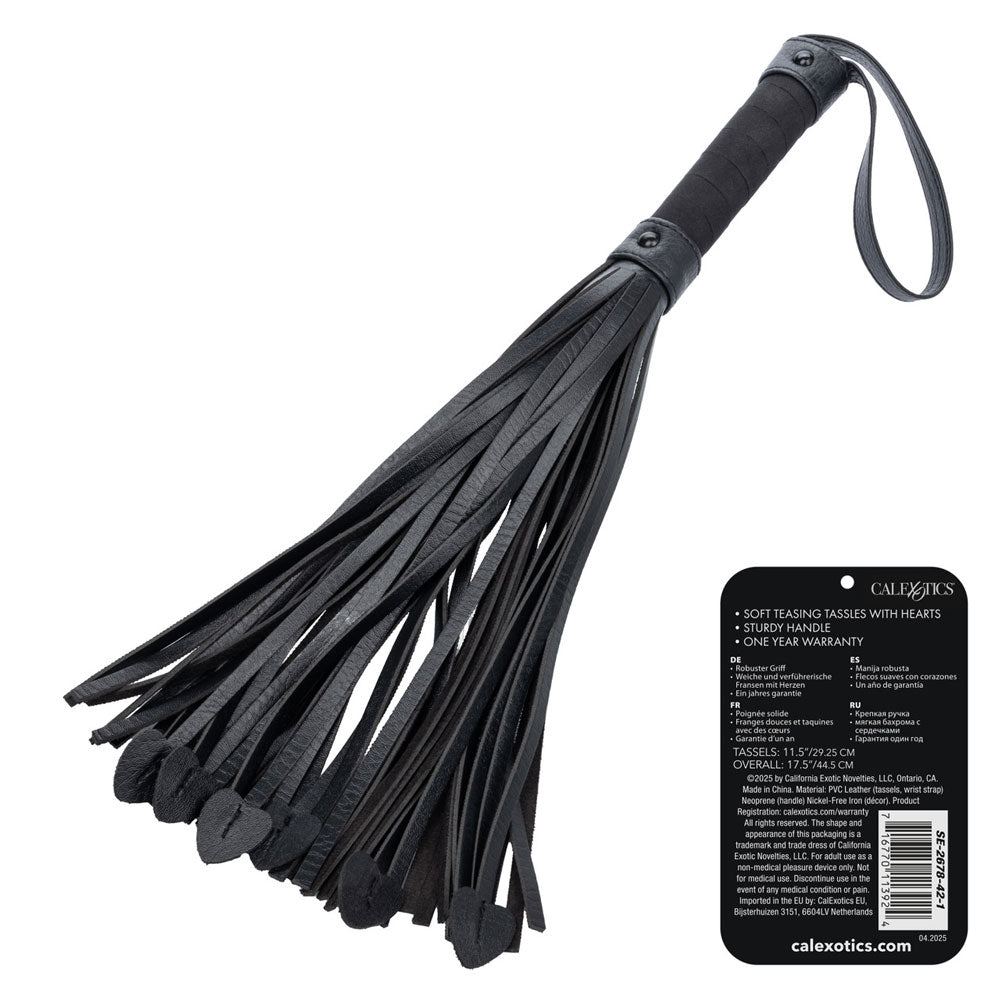 Nocturnal Collection Heart Throb – Flogger Black > Bondage Gear > Whips & Floggers