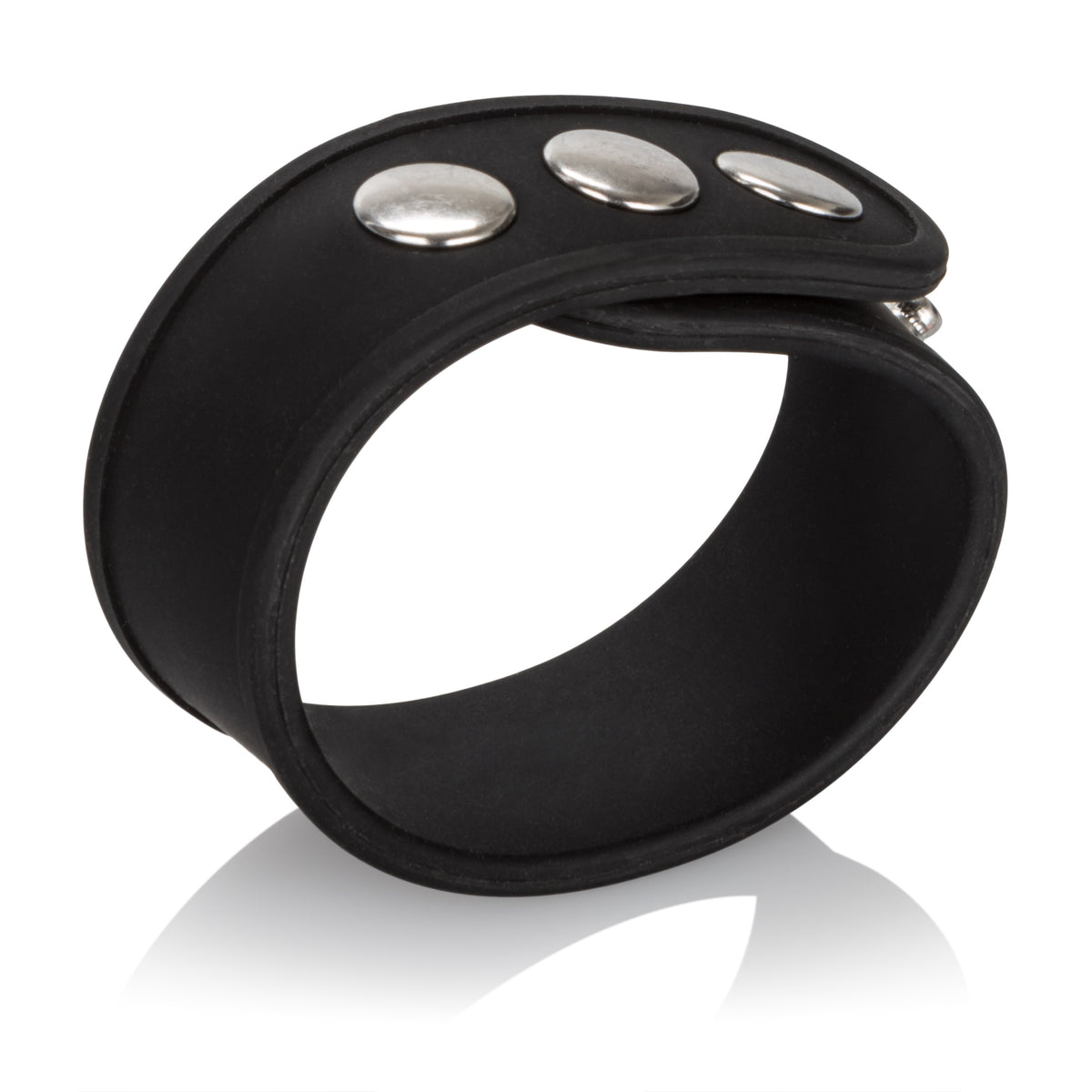 Silicone Tri-Snap Erection Ring Black with Adjustable Heavy-Duty Hardware > Cock Ring > Adjustable