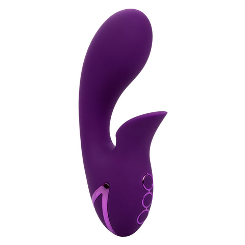 California Dreaming Huntington Beach Heartbreaker Purple Silicone Rechargeable Massager with Dual Motors and 10 Suction Functions STIMULATORS
