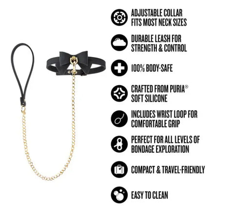 Temptasia Ardor – Adjustable Silicone Collar and Leash Set > Bondage Gear > Collars & Leashes