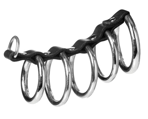 5 Ring Chastity Device for Men Bondage and Fetish Play Cages