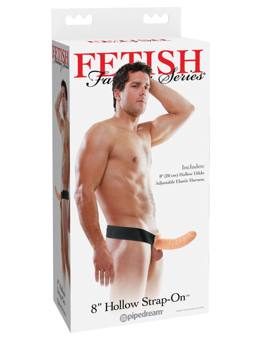 Fetish Fantasy 8 Inch Hollow Flesh Color Strap-On Dildo SLEEVES