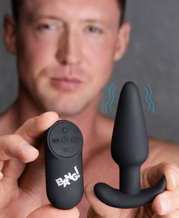 Silicone Butt Plug (Black) – Remote-Controlled 21X Vibrating Butt Plug > Anal Range > Vibrating Butt Plugs