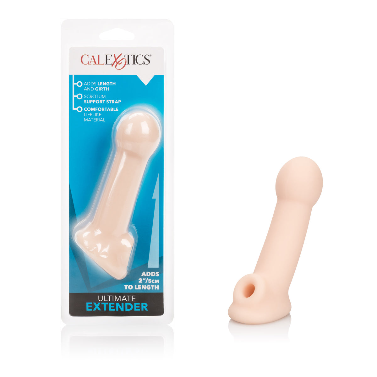 Ultimate Penis Extender Sleeve with Scrotum Support Strap Adds 2 Inches Length and Girth > Sex Toys For Men > Penis Sleeves