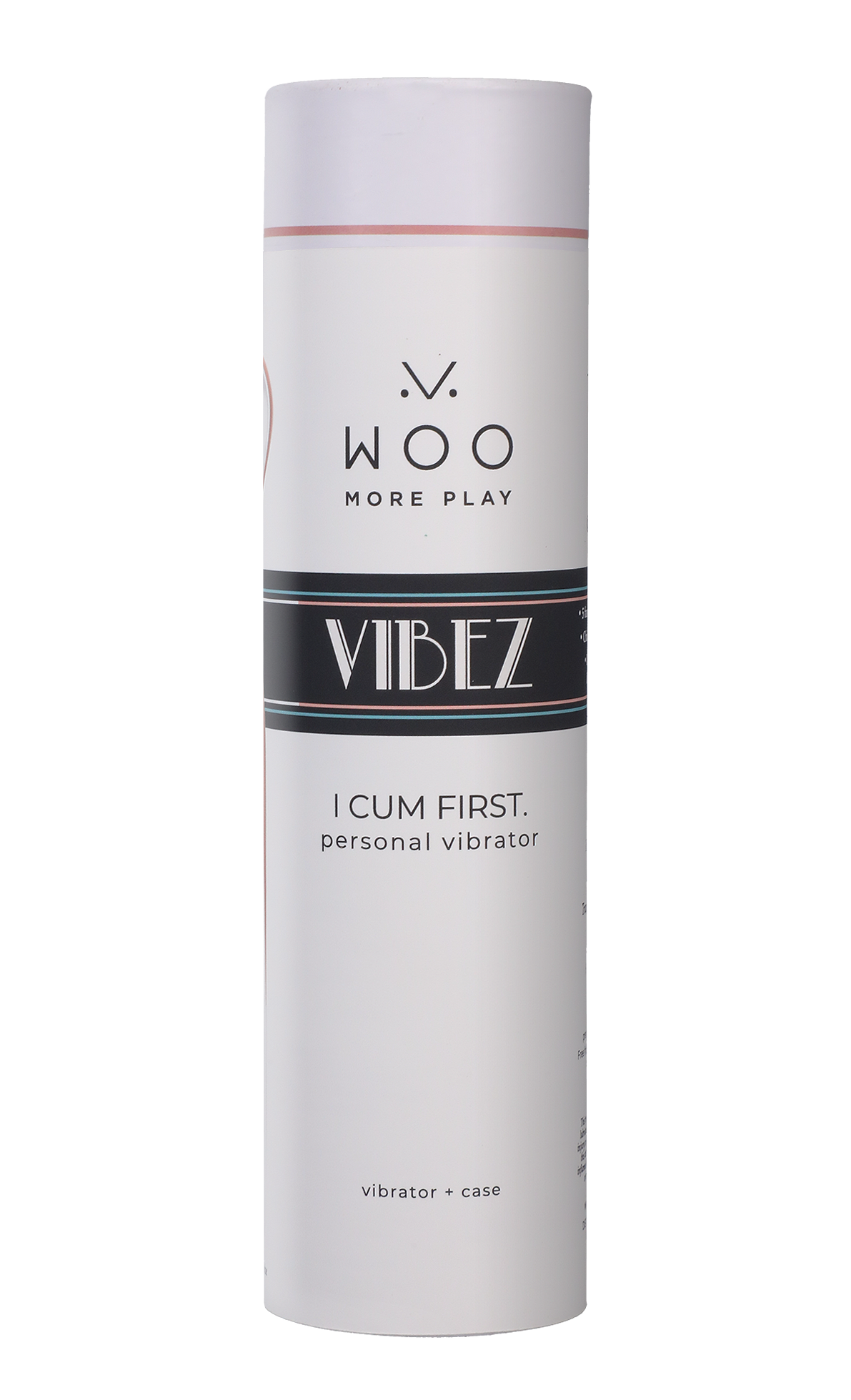 WOO Rechargeable Silicone Vibe with Travel Case White and Rose Gold Vibrators - G Spot