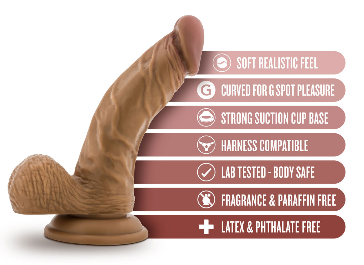 Dr Stephen Realistic 6.5 Inch Suction Cup Dildo With Balls Tan Tan Dongs Realistic