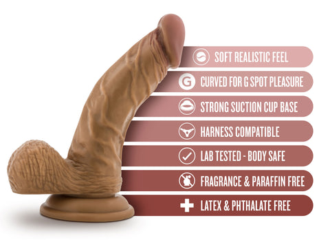 Dr Stephen Realistic 6.5 Inch Suction Cup Dildo With Balls Tan Tan Dongs Realistic