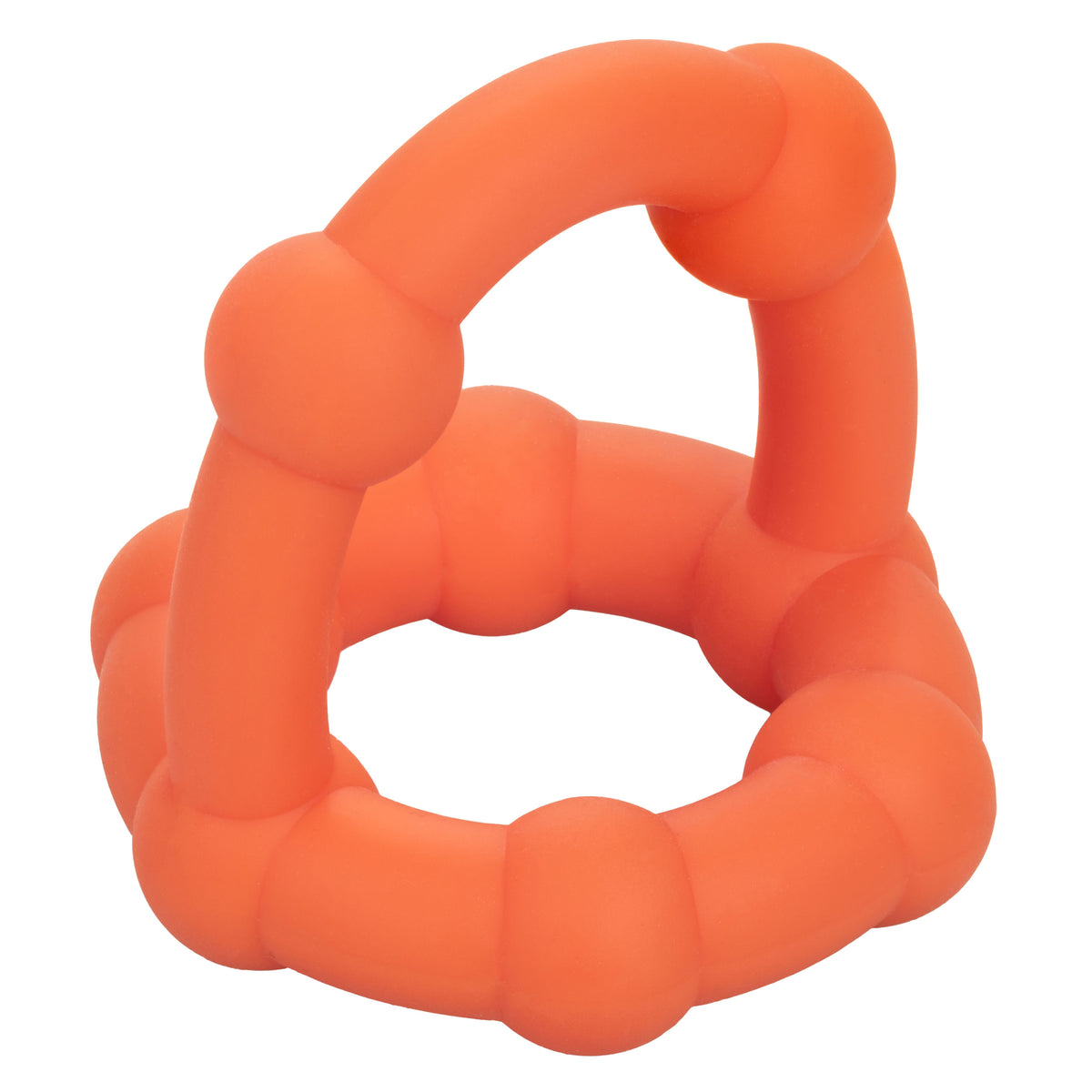Alpha Liquid Silicone All Star Ring Orange Ultra Stretchy Dual Ring witt Built-In Scrotum Support > Cock Ring > Single
