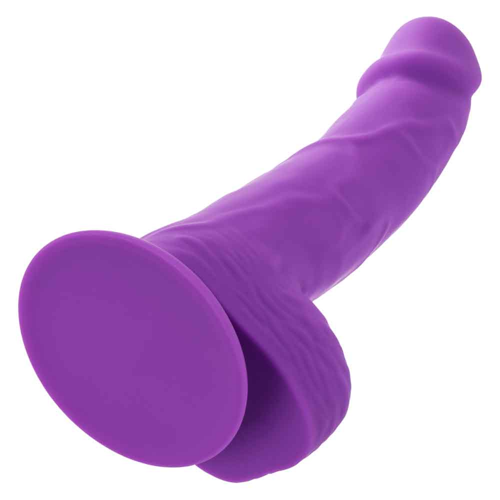 Neon Silicone Studs 6 Inch Dildo - Purple