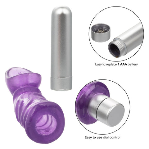 Purple Wireless Clit Stimulator with Multi-Speed Vibrations Suction Stimulator