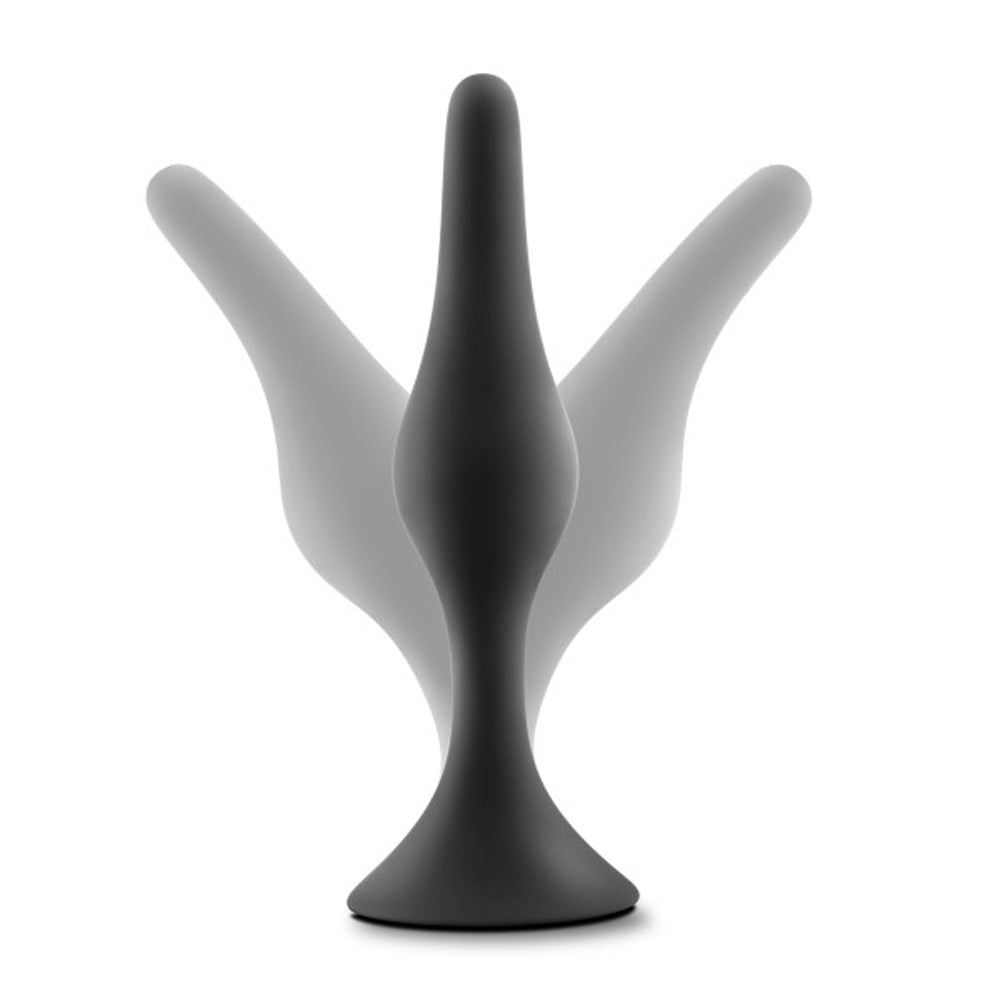 Anal Adventures Platinum Silicone Medium 4.25 Inch Beginner Anal Plug Black > Anal Range > Butt Plugs