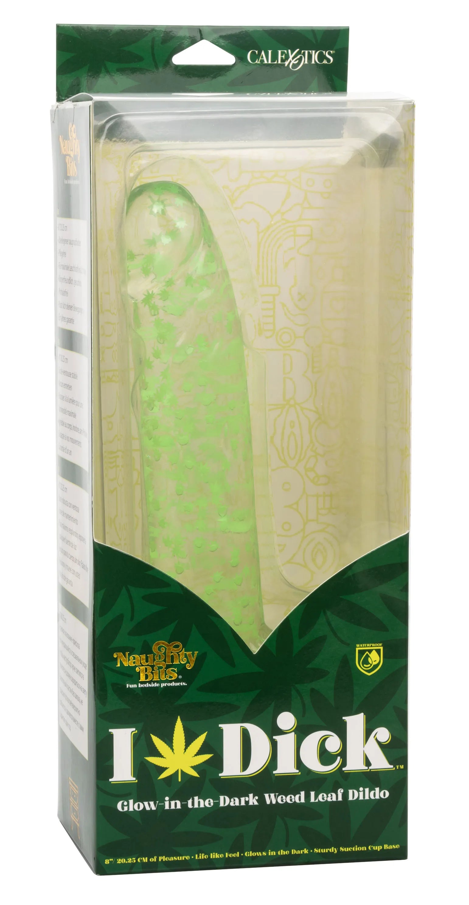 Naughty Bits I Leaf Dick – Glow-in-the-Dark 8 Inch Dildo > Dildos > Realistic Dildos