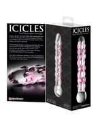 Icicles No. 7 (Clear/Pink) – Luxury Hand-Blown Glass Massager