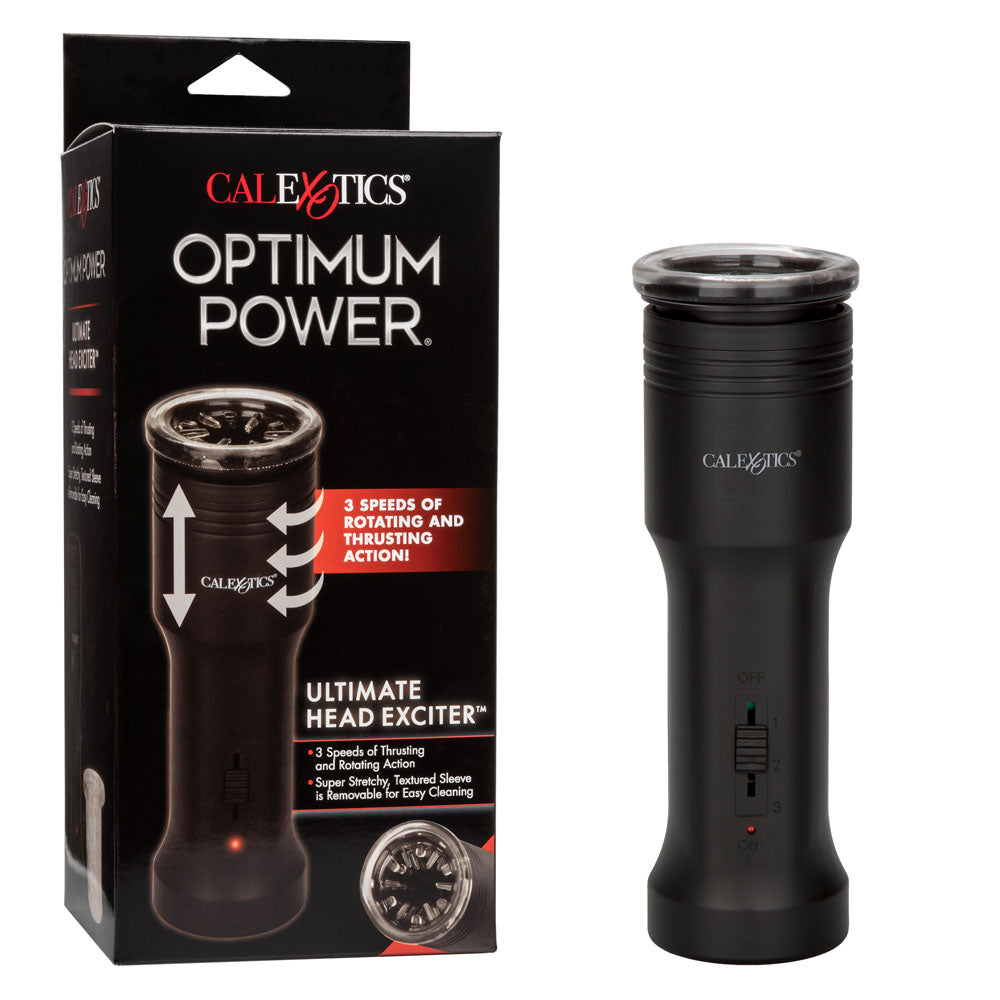 Optimum Power Ultimate Head Exciter Vibrating Male Masturbator Strokers - Auto
