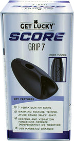 Score Grip 7 – USB Magnetic Charger Waterproof Masturbator with 7 Vibration Patterns and Warming Feature Black > Sex Toys For Men > Masturbators > Vibrating