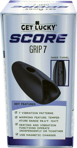 Score Grip 7 – USB Magnetic Charger Waterproof Masturbator with 7 Vibration Patterns and Warming Feature Black > Sex Toys For Men > Masturbators > Vibrating