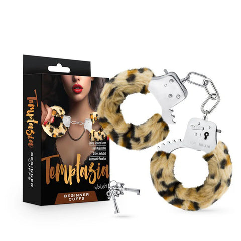 Temptasia Beginner Leopard Print Bondage Cuffs with Keys > Bondage Gear > Restraints
