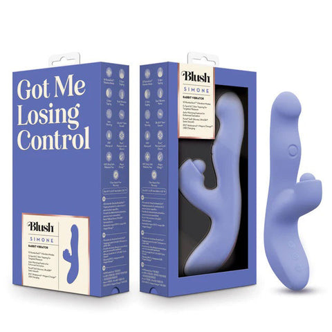 Blush Collection Simone Rabbit Vibrator with G-Spot Tapping Purple VIBRATORS-RABBIT