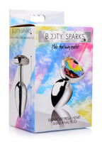 Rainbow Prism Heart-Shaped Small Anal Plug – Glass Material Beginner Size Anal Plug > Anal Range > Jewel Butt Plugs
