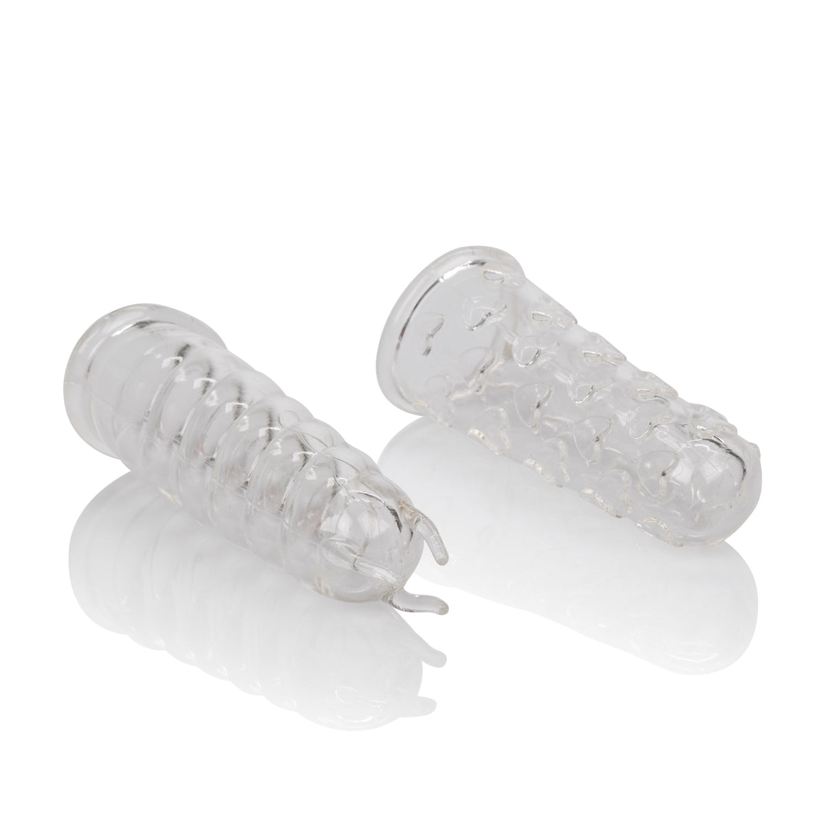 CalExotics Silicone Finger Teasers Soft Stretch-To-Fit Sleeves Clear Finger Stimulator