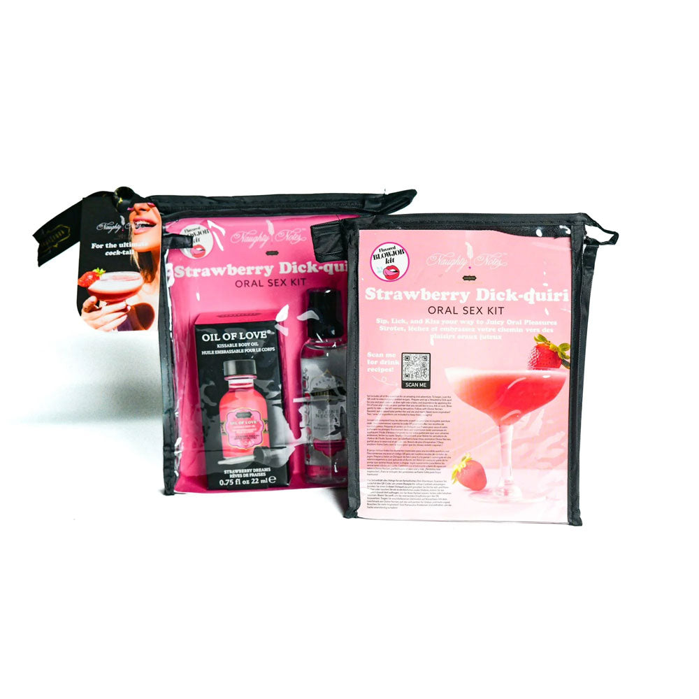 Kama Sutra Strawberry Oral Sex Kit with Flavored Lubricant Flavoured Lube