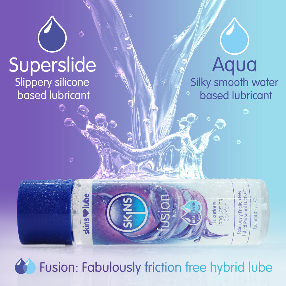 Skins Fusion Hybrid Silicone and Water-Based Lubricant 130ml Bottle > Lube > Hybrid