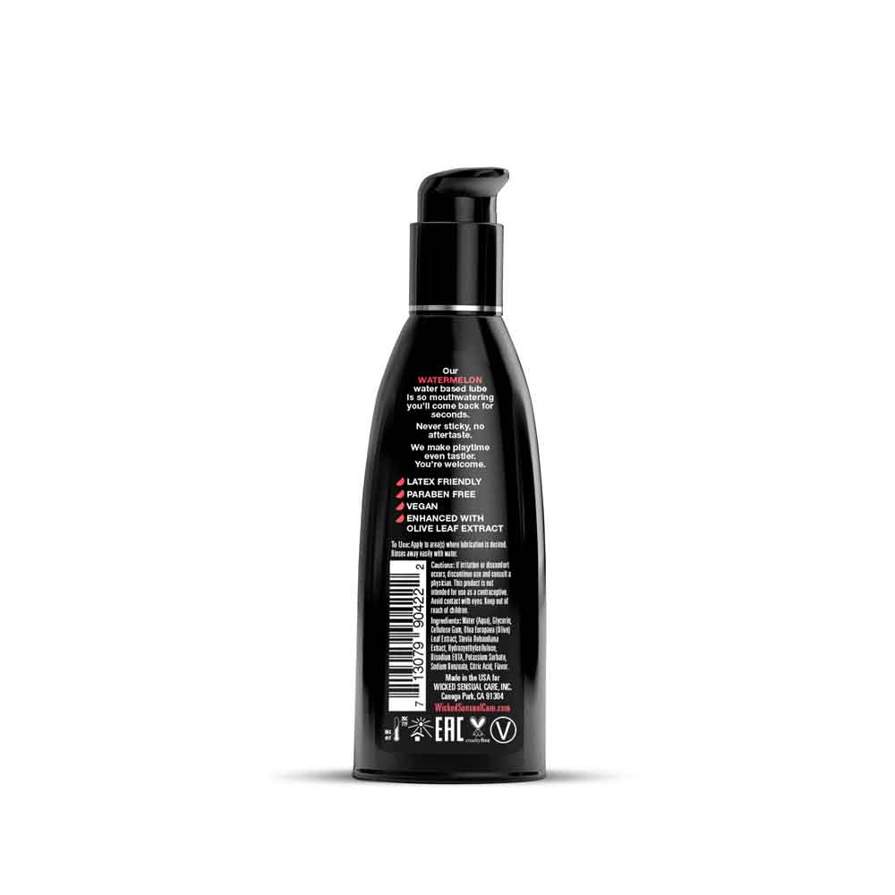 Wicked Aqua Watermelon Lubricant 120ml - Watermelon Flavored > Lube > Flavoured