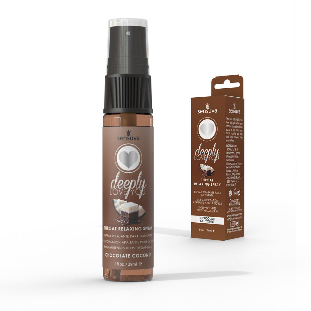 Sensuva Deeply Love You Throat Relaxing Spray Chocolate Coconut > Lube > Oral Gels & Sprays