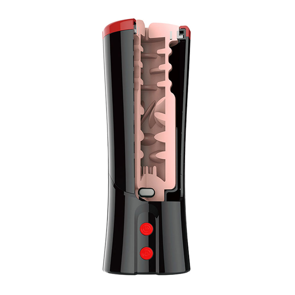 Pretty Love Ozzy Male Masturbator Vagina Soft Sleeve Black Red Strokers - Manual