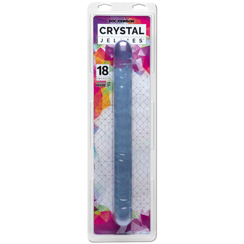 Crystal Jellies 18 Inch Double Dong (Clear) – Clear Double-Ended Dildo Clear Double Dongs
