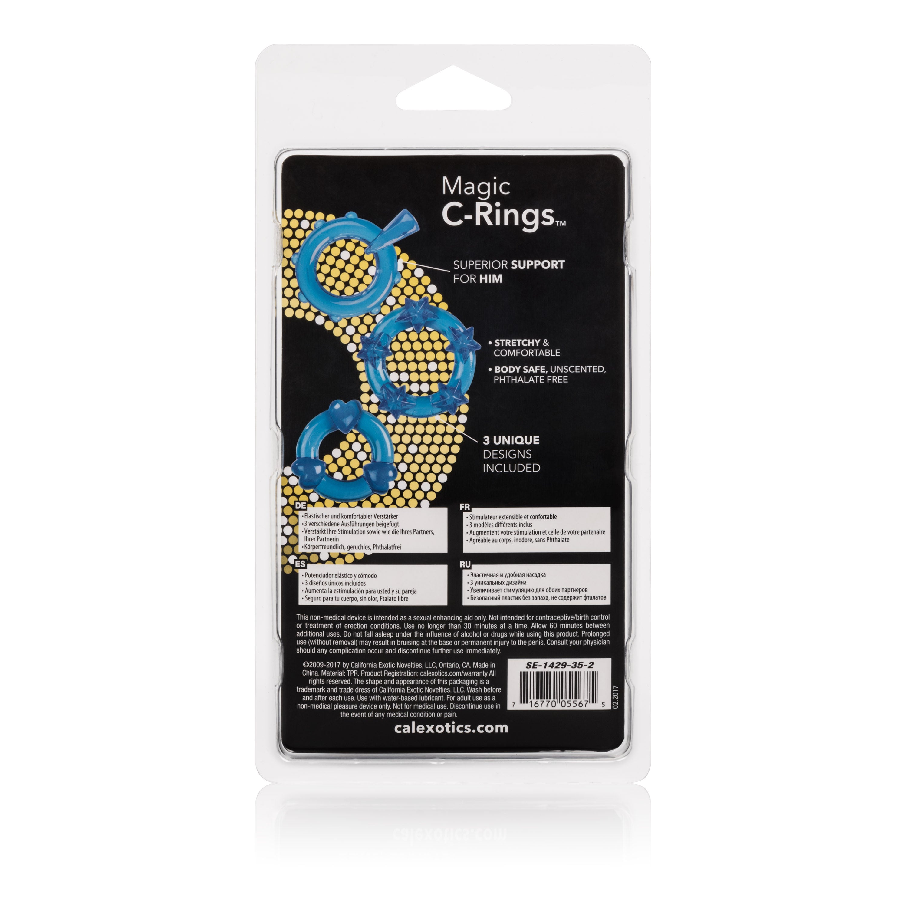 Magic Blue C-Rings Adult Intimacy Toy for Enhanced Performance COCK RING Set