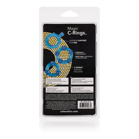 Magic Blue C-Rings Adult Intimacy Toy for Enhanced Performance COCK RING Set