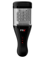 PDX Elite Talk Dirty Rotobator – USB Rechargeable Rotating 24.1cm Masturbator Clear > Sex Toys For Men > Masturbators > Vibrating
