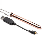 Rose Gold Vibrating Necklace with 7 Vibration Patterns > Vibrators > Mini Vibrators
