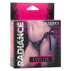 Radiance Side-Tie Panties Black Rhinestone Mesh with Satin Ties – One Size Black > Clothes > Panties