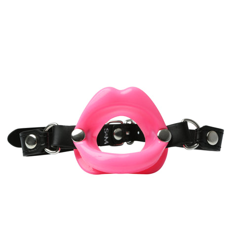 Sex & Mischief Silicone Lips Mouth Gag - 63.5 cm Strap Gags