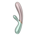 Satisfyer Hot Lover Warming Dual-Stim Vibrator Green with Bluetooth and App Control > Sex Toys > Couples Toys