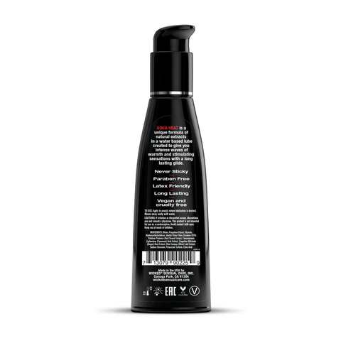 Wicked Aqua Heat Warming Water Based Lubricant 120 ml 4 Ounce Water Based Lube