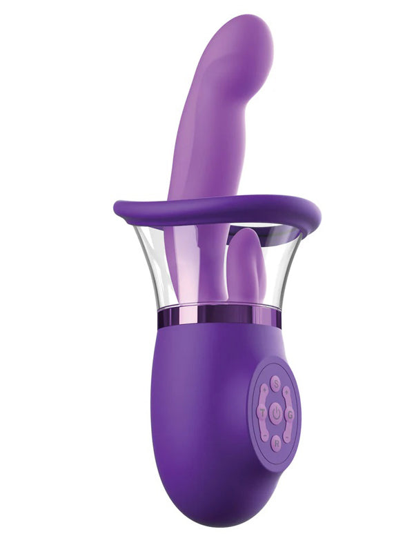 Fantasy For Her Ultimate Pleasure Pro Plus USB Rechargeable Sucking Licking and Flicking Vibrator Suction Stimulator