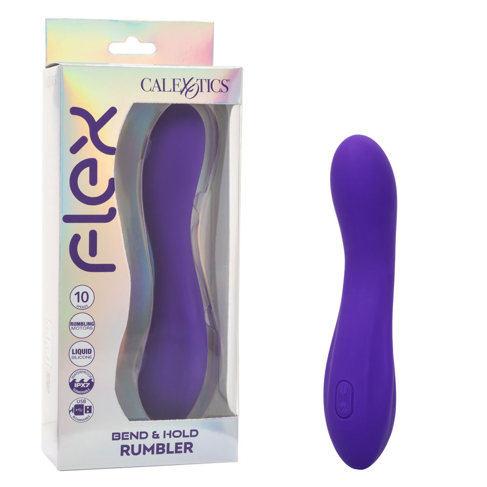 Flex Bend and Hold Rumbler Purple Vibrator for G-Spot Stimulation Purple Vibrators