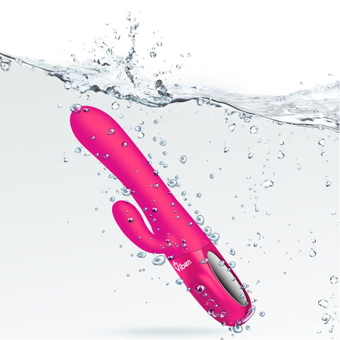 Viben Hypnotic Thrusting Rabbit Vibrator with Swinging Clitoral Stimulator in Hot Pink VIBRATORS-RABBIT