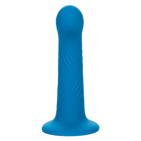 Wave Rider Ripple Blue G-Probe Dildo with Wavy Texture Dongs Neutral
