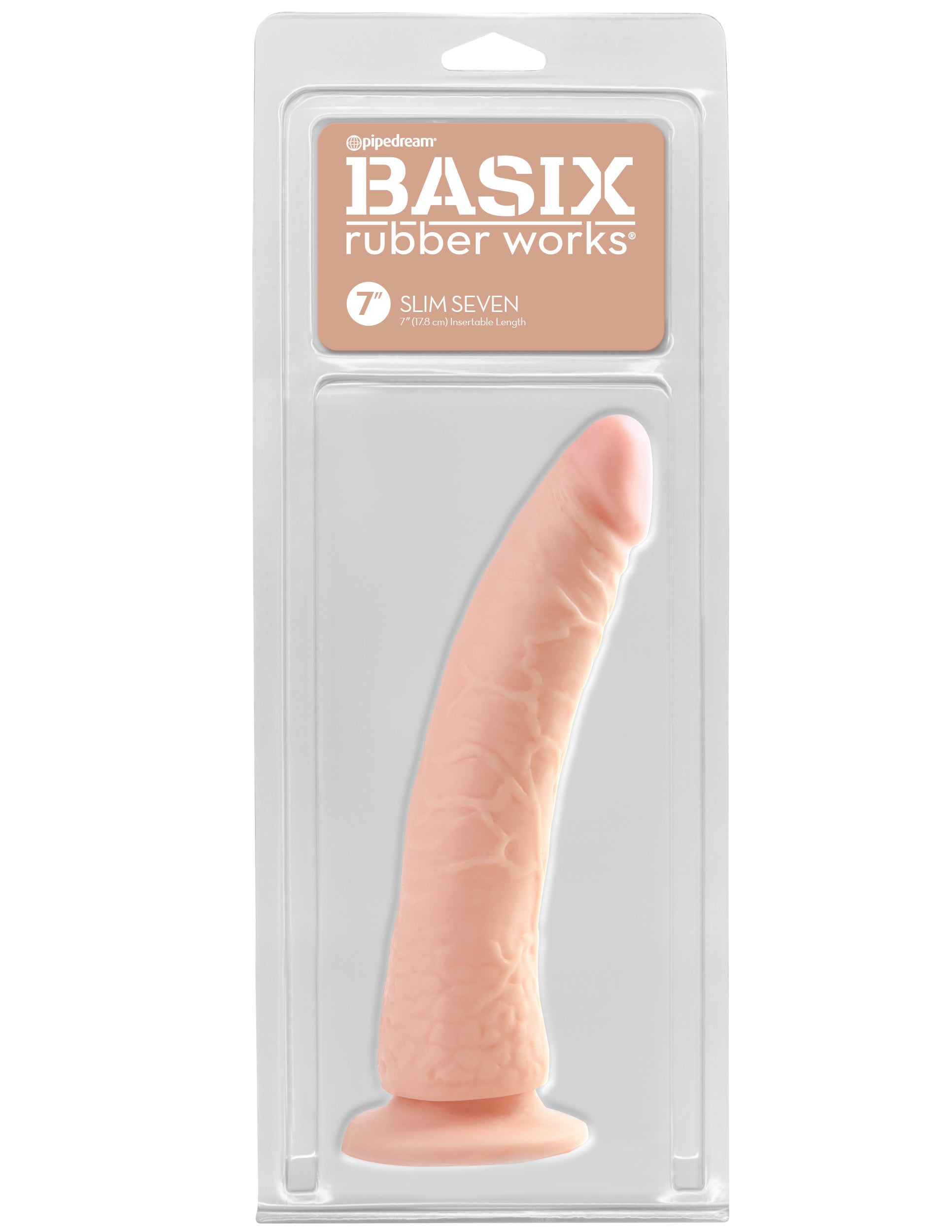 Basix Rubber Works Slim 7 Flesh 17.8 cm Dong > Dildos > Slim Dildos